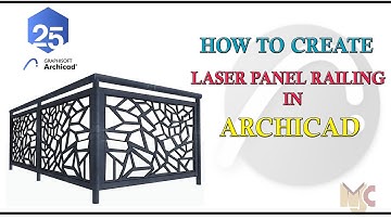 HOW TO CREATE  LASER PANEL RAILING #railing #archicad