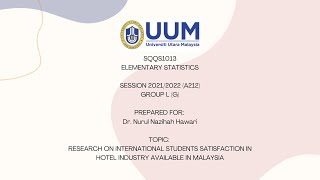 SQQS1013 ELEMENTARY STATISTICS ASSIGNMENT 1