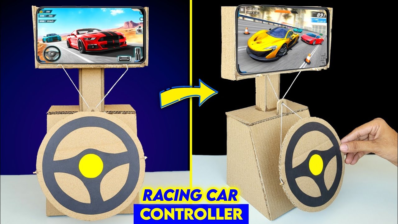 How to make racing car controller from cardboard , New car racing game ...