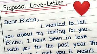 Write An Attractive Love Letter To Propose A Girl❤️ ll Proposal Love Later ll screenshot 1