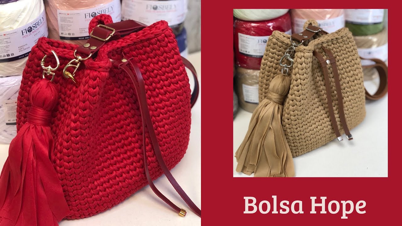 Tutorial Bolsa Saco de Crochê - Passo-a -Passo Bolsa de Fio de Malha ...
