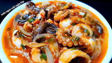 Cách làm BẠCH TUỘC XÀO SATE hành tây ngon đậm đà nhanh gọn | món ngon mỗi ngày htp