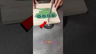 Dad Turns His Daughters Army Tank Painting