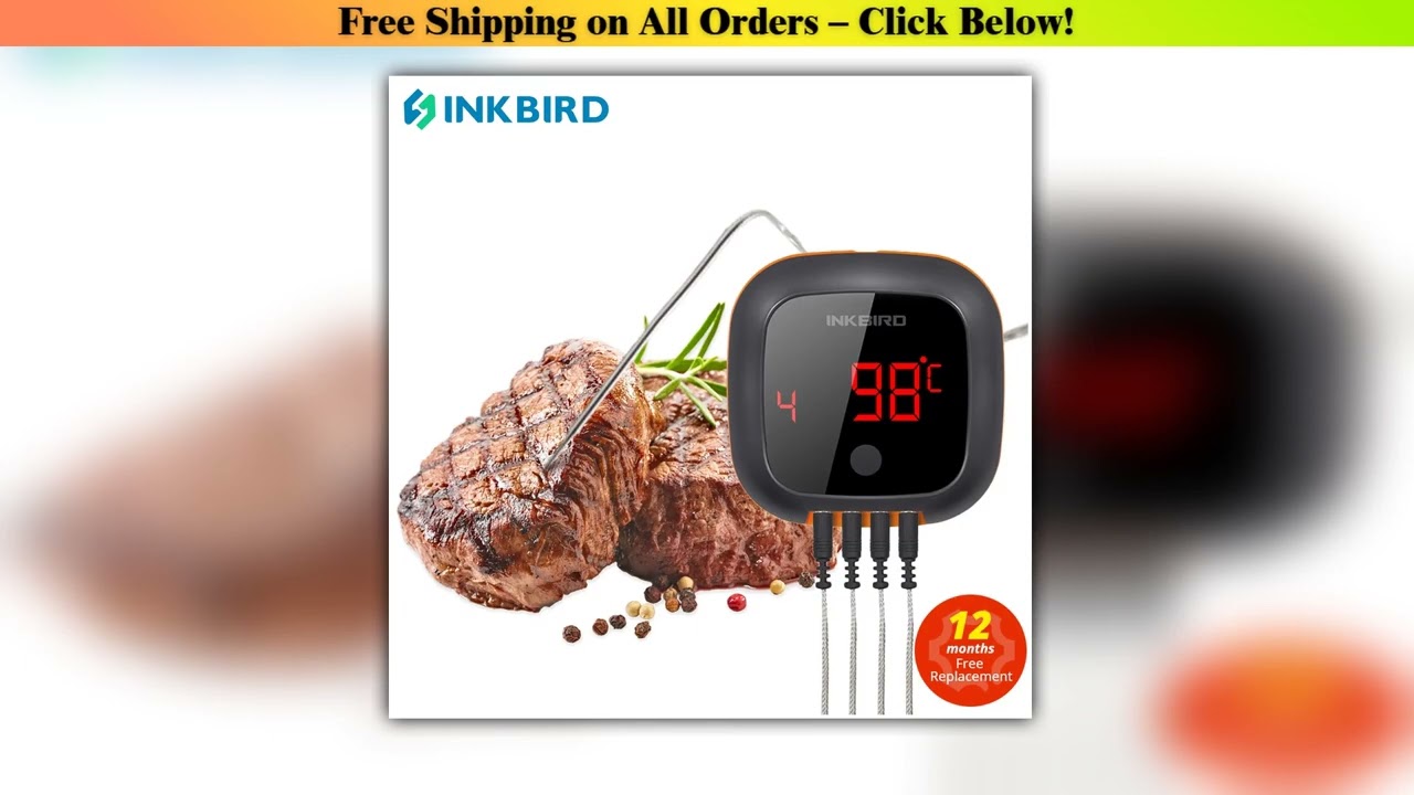 INKBIRD IBT-4XS Digital Steak Household BBQ Cooking Thermometer Meat Thermometer Bluetooth for