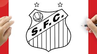 Como Desenhar Santos FC Logo Passo a Passo para Iniciantes