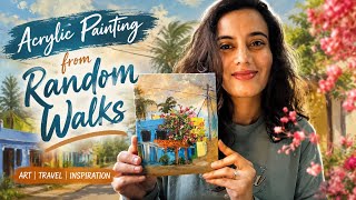 ✨ From a Random Walk Photo to a Beautiful Acrylic Painting | Art Process 🎨