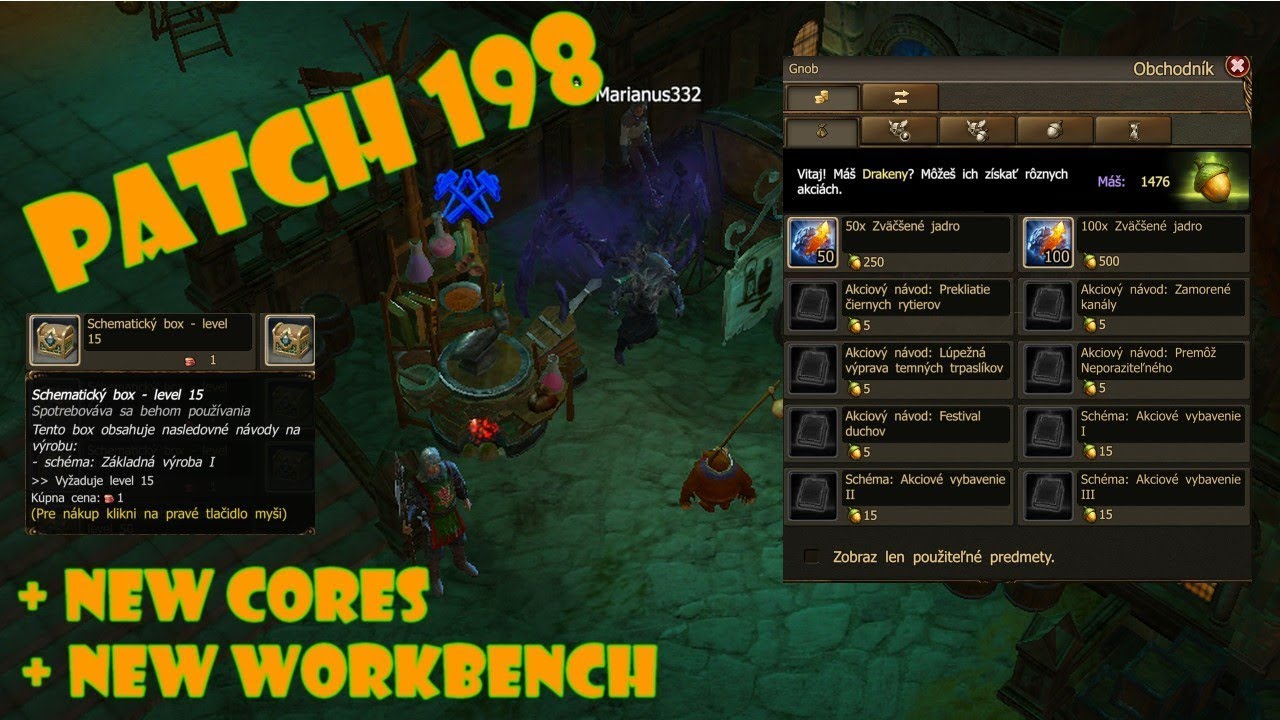 Drakensang Online [ Release 198 ] - NEW Workbench - cores - New dungeon - marianus