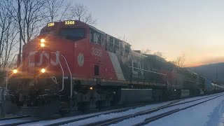 Canadian National leading CSX b773 Ethanol Train past Point of Rocks onto the B&O OML 2/5/26