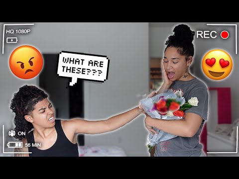 MY EX SENT FLOWERS TO OUR HOUSE 😅 *SHE FREAKS OUT*
