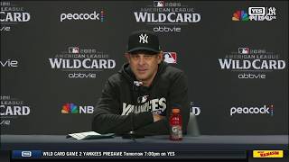 Aaron Boone recaps dominant Game 1 A.L. Wild Card Series win