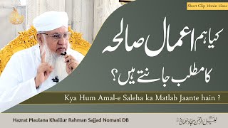 Kya hum AMAL-E SALEHA ka Matlab Jaante hai? | کیا ہم ’’اعمال صالحہ‘‘ کا مطلب جانتے ہیں؟