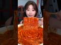 Insanely Spicy Buldak Noodles & Enoki Mushrooms! 🥵🔥 #mukbang #spicyfood #enoki #asmr