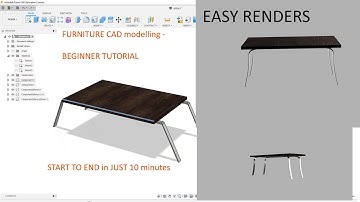 Beginner Tutorial for Furniture Design - CAD Design & Renders [Fusion-360]
