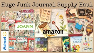 HUGE JUNK JOURNAL SUPPLY HAUL 📓 | AMAZON, JOANN'S, WALMART & THRIFT FINDS
