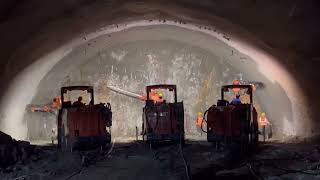 Siton Three Single Boom Underground Drill Rig Jumbo Working Site Best Practice