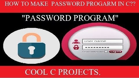 How To Make Password Program In C