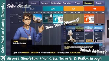 Airport Simulator First Class with iPad Mini 6 Tutorial for Time Table Planning? Airlines Contract?