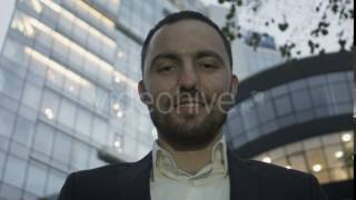Portrait Of Young Business Man On Office Building | Stock Footage - Videohive