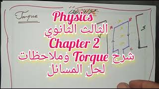 physics للصف الثالث الثانوي لغات. chapter 2. شرح Torque.