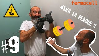 RAILS et MONTANTS des 🚾 🚽 et Pose de la Première PLAQUE de FERMACELL 🏋 🚧 Rénovation RDC Cuisine #9