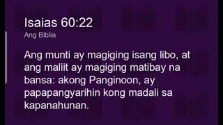 Bible Verse  Day 321  Isaiah 6022 Tagalog Version