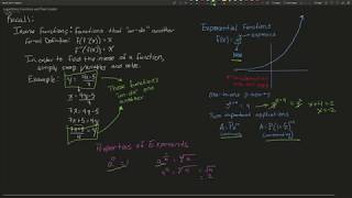 Pre Calculus - Chapter 3 - Logarithms (pt1)