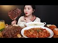 SUB)육즙좔좔 티본 스테이크에 토마토 라구 파스타 뇨끼 먹방!🥩 T-bone Steak Tomato Ragù Pasta Gnocchi Mukbang Asmr