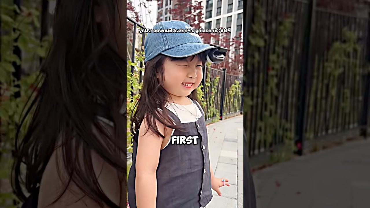 Her mom put a camera on her hat and when she watch the video she saw her girl singing ❤️