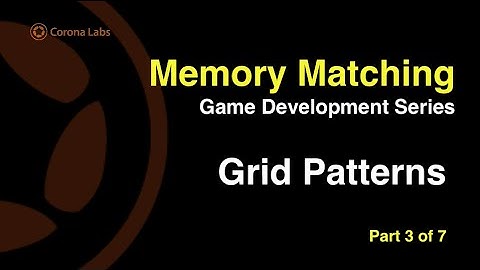 Memory Matching Game, Grid Patterns - Part 3