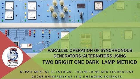 Parallel Operation of Synchronous Generators / Alternators using Two Bright One Dark Method