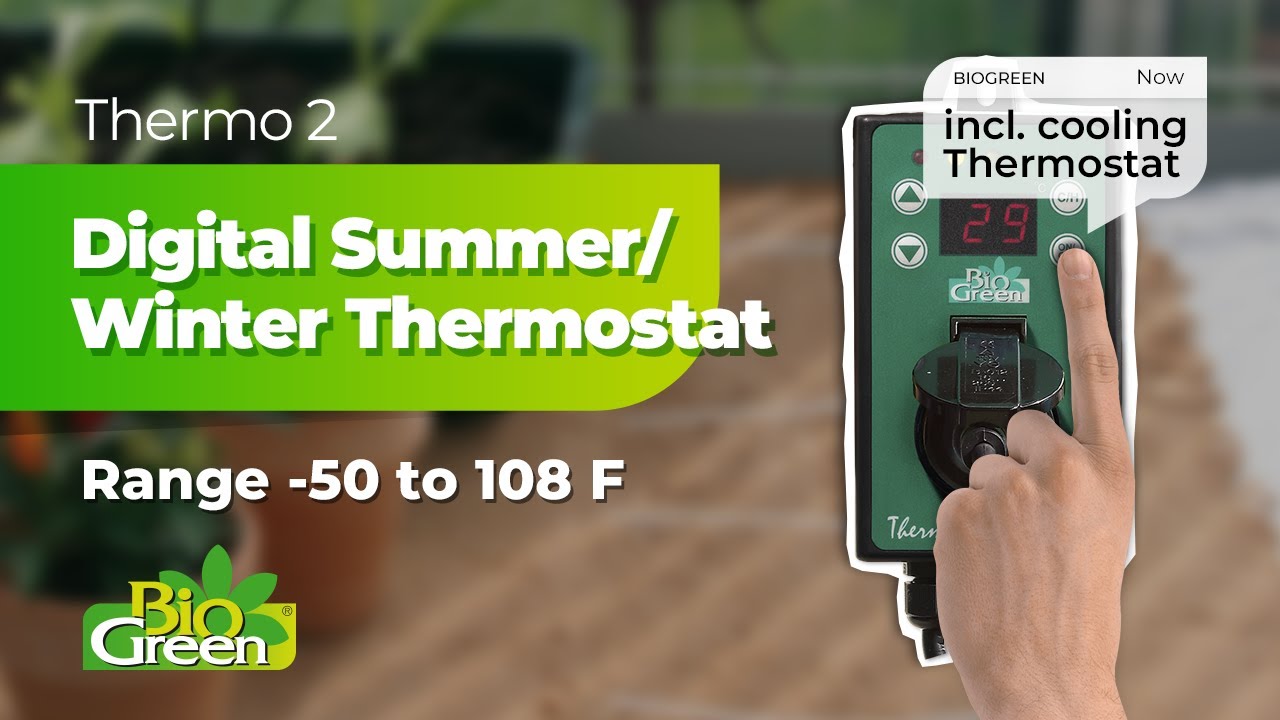 Bio Green Thermo2 Digital Summer/Winter Thermostat Greenhouse