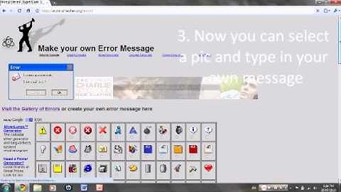 How to make your own error messages