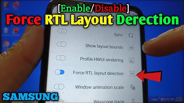 Enable or disable force RTL layout direction on Samsung Galaxy A02 | Quick Setting Developer Tiles