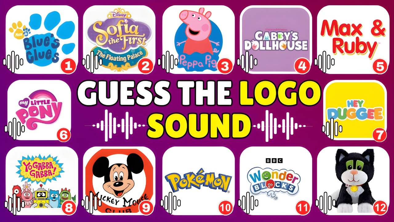Guess The Preschool TV Character Logo Sound 🔊 | Blue’s Clues, Peppa Pig, Mickey Mouse Clubhouse
