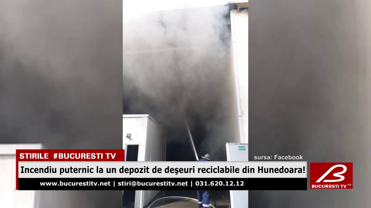 Incendiu Puternic La Un Depozit De Deseuri Reciclabile Din