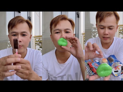 Đồ chơi đồ ăn có hình dáng lạ màu <strong>xanh</strong>, cây kem, kẹo dẻo candychang -ChiChi Family