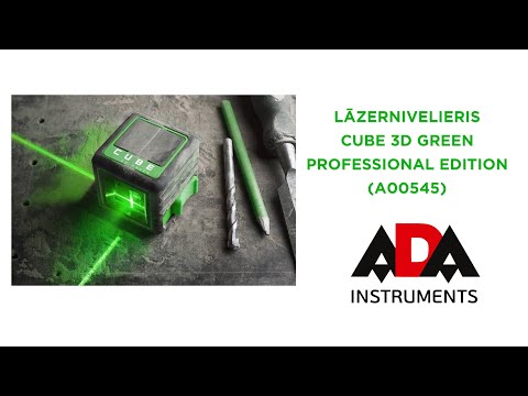Lāzernivelieris ADA Cube 3D Green Professional Edition (А00545) | RUNTOOLS.LV