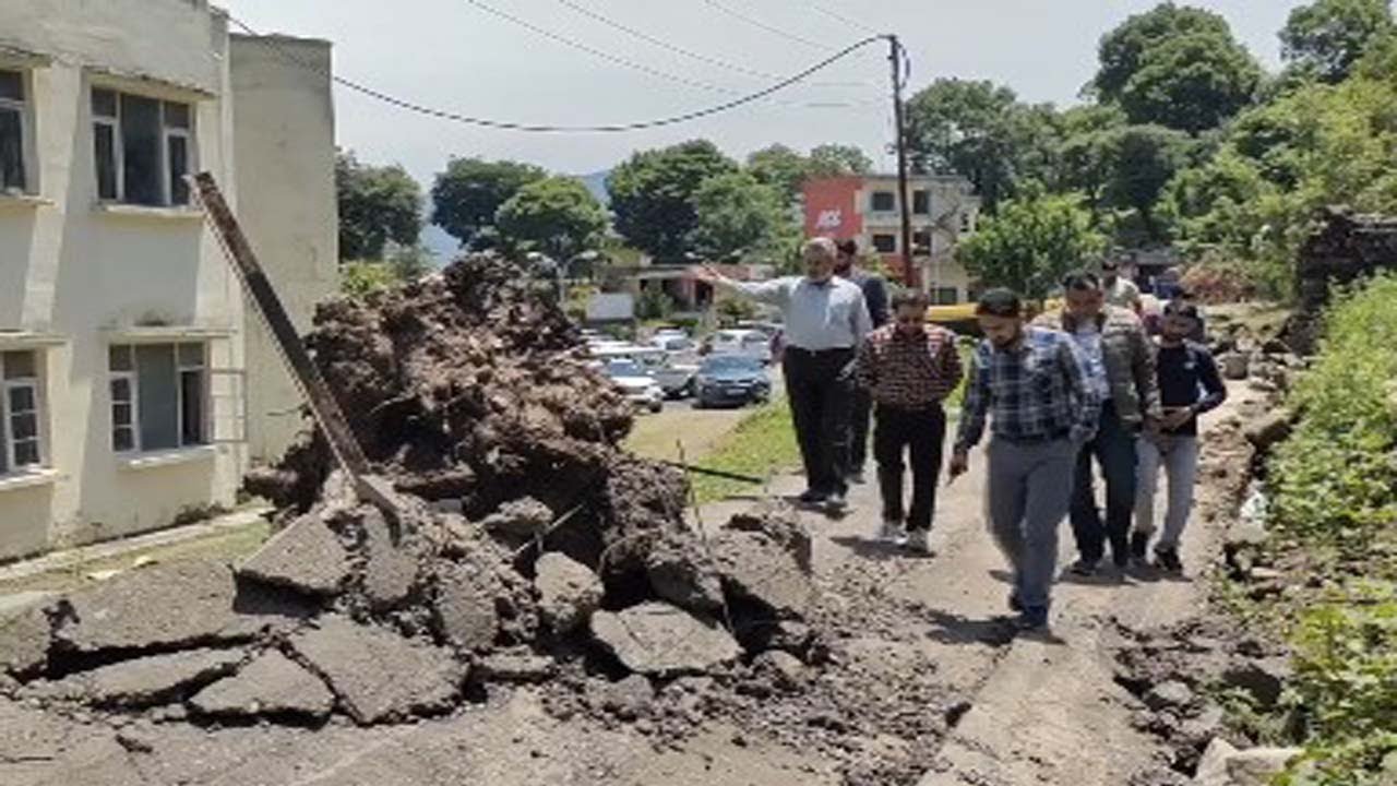 Mendhar: College Protection Wall Collapses After Heavy Rains