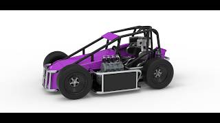 3D printable Three Quarter Midget Scale 1:25 3D model view