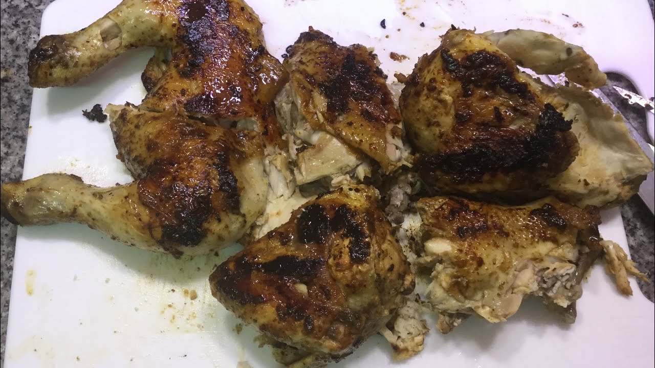 Whole Grilled Chicken recipe Double sided grill pan 