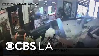 Video shows car crashing into La Palma salon