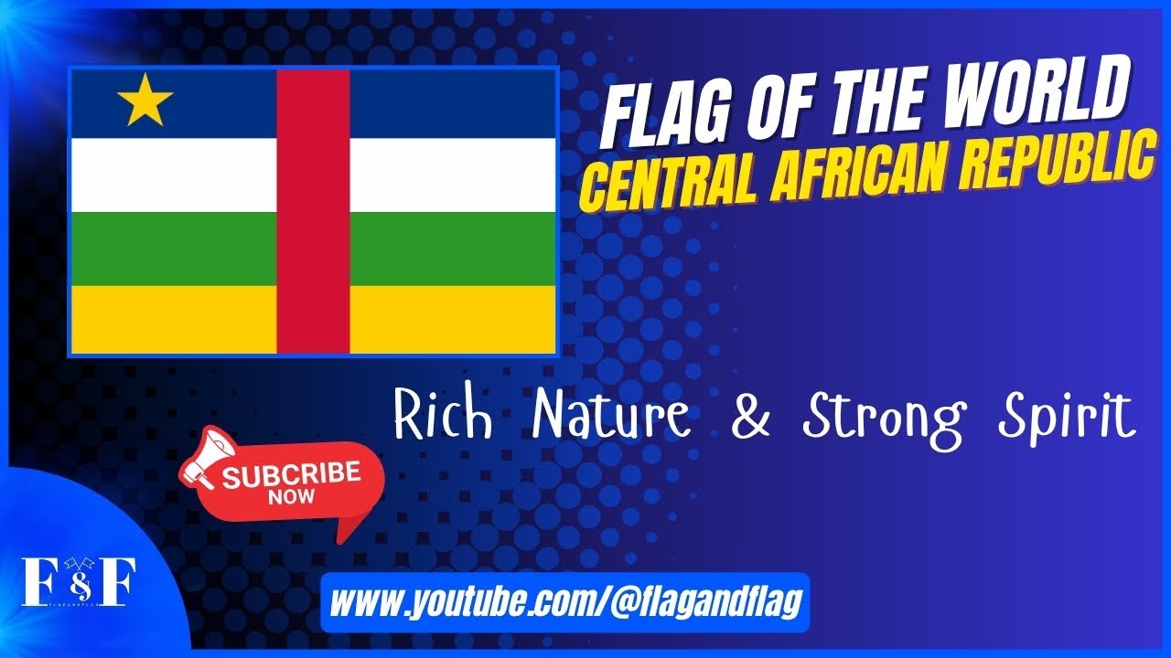 Central African Republic 🇨🇫 blue, white, green, yellow & red stripes with star, symbolizing unity!