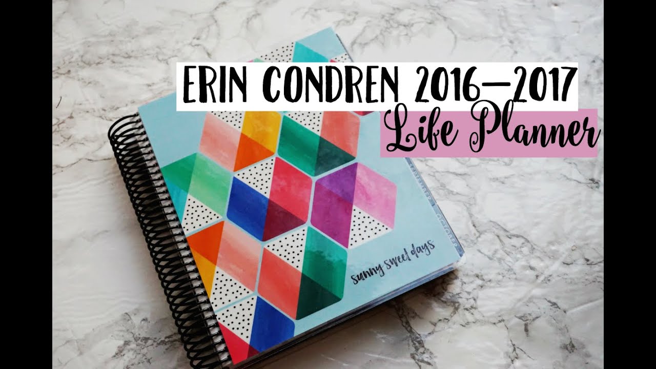 New 18 month erin condren life planner neutral hourly layout youtube