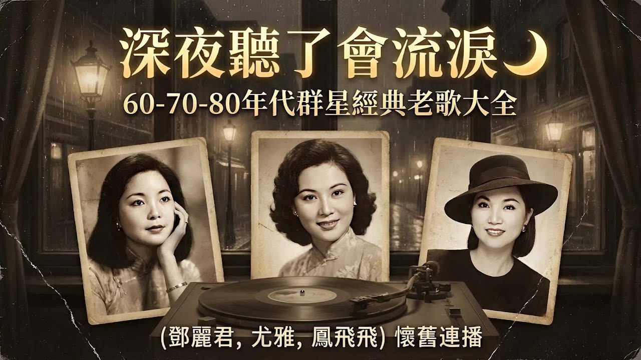 深夜聽了會流淚 🌙 60-70-80年代群星經典老歌大全 🎶 那些年我們追過的歌 (鄧麗君, 尤雅, 鳳飛飛) 懷舊連播