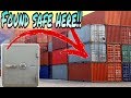 safe found in an abandoned shipping container at storage auction