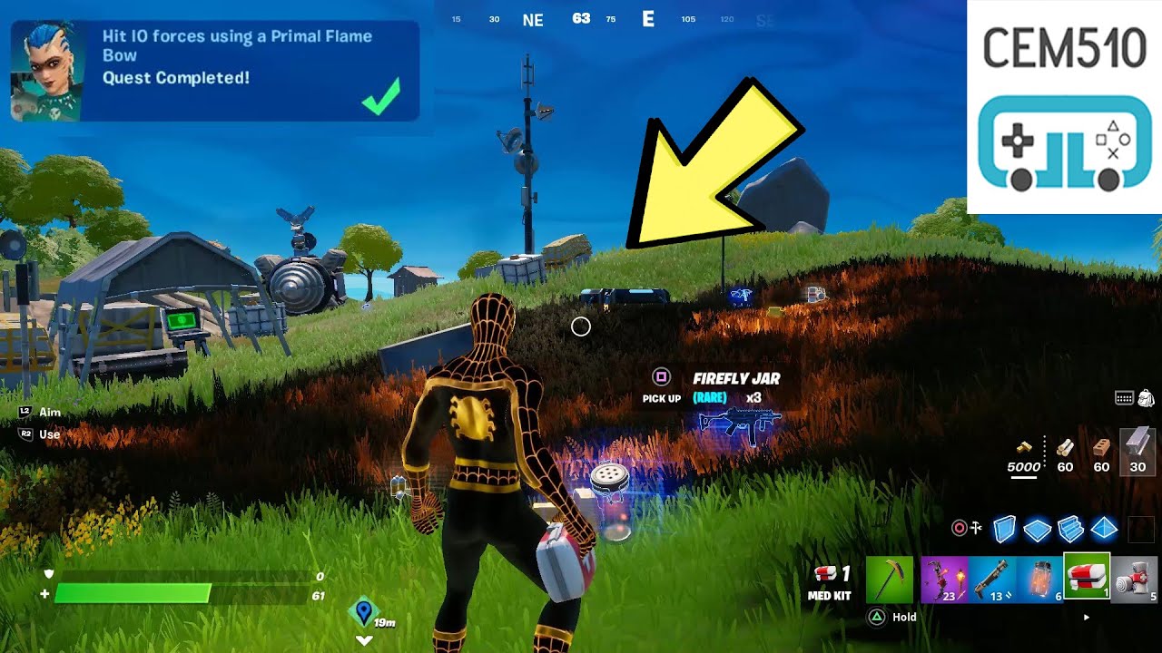 Hit IO forces using a Primal Flame Bow Fortnite Bownanza Quests