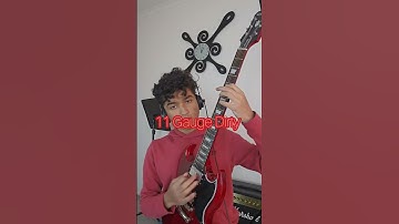 11 Gauge Strings vs 8 Gauge Strings #guitar #shorts #strings