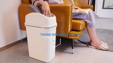 Thùng rác đạp Hiro (có ruột) – Đa dung tích, nắp kín, bền chắc.