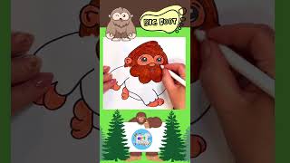 How to Color Bigfoot  #drawingtutorial #howtodraw
