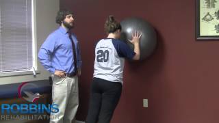 Push ups on Wall with Ball | Robbins Rehabilitation